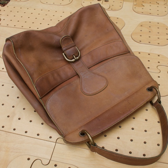 Vintage Marni 100% Leather Medium Size Brown Hobo Satchel Purse Made In Italy - Picture 5 of 17